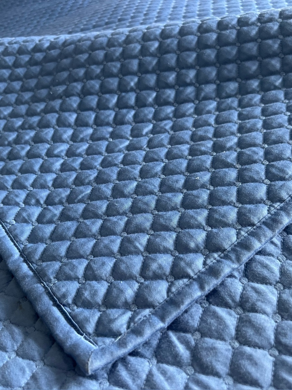 Charter Club Quilted Coverlet in Medium Blue quilt King size - Picture 7 of 8